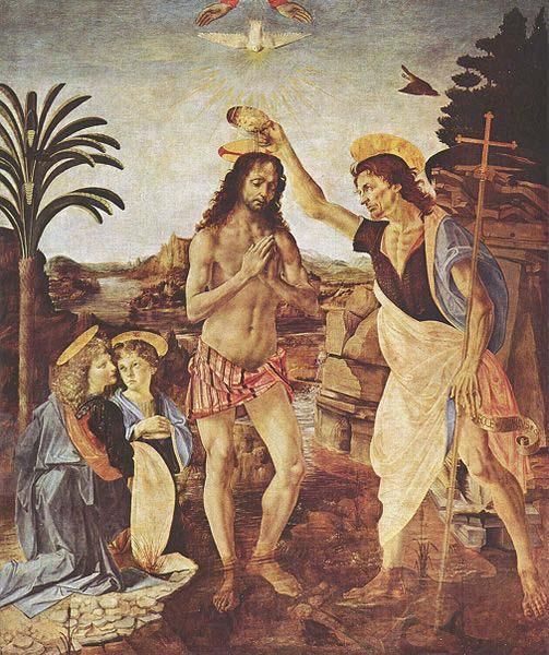 LEONARDO da Vinci The Baptism of Christ